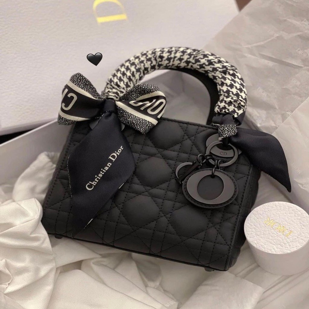 Túi Dior Mini Lady Blush Cannage Lambskin Black Túi Dior Mini Lady Blush Cannage Lambskin Black